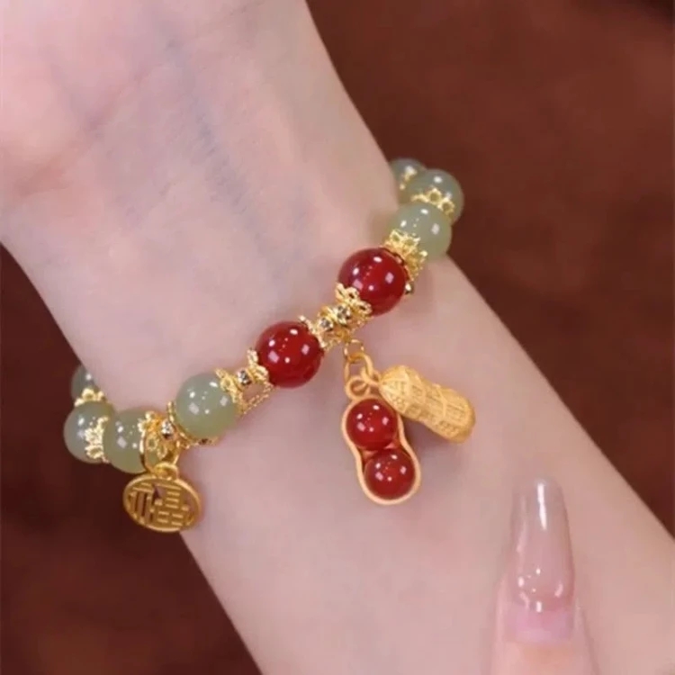 【人氣熱銷】好事花生雙層手鏈，好事花生，幸福平安！