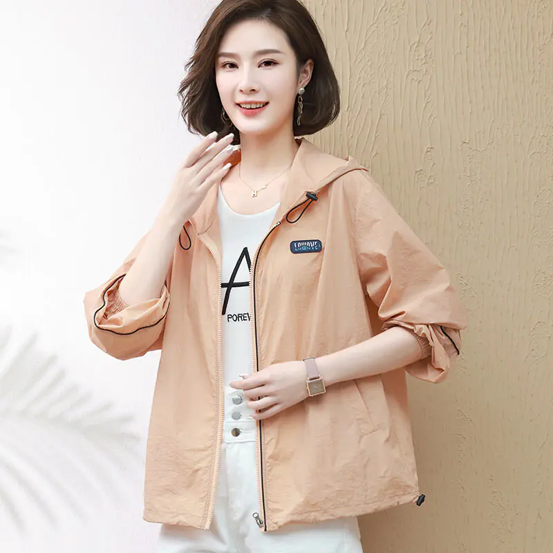 【三花棉業,新品上市】夏季新款時尚輕薄防曬衣,大碼寬松透氣防曬服,百搭洋氣年輕範,大碼可穿