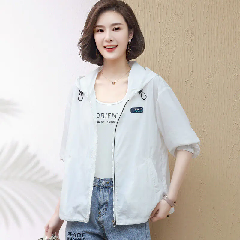 【三花棉業,新品上市】夏季新款時尚輕薄防曬衣,大碼寬松透氣防曬服,百搭洋氣年輕範,大碼可穿 【三花棉業,新品上市】夏季新款時尚輕薄防曬衣,大碼寬松透氣防曬服,百搭洋氣年輕範,大碼可穿